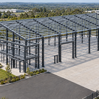 Conception de bâtiment industriel métallique préfabriqué moderne pour entrepôt, bureau et logistique en structure d'acier