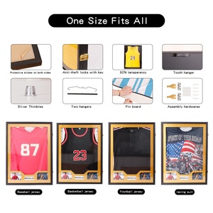 YiwuKaitai Football Jersey Display Case <strong>Frame</strong> MDF 60x80cm 70x90cm Wood <strong>Frame</strong> Shatterproof Acrylic Glass Jersey Display Case <strong>Kit</strong> - Product Image 6