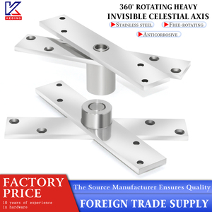 مفصلة باب محورية مخفية من الفولاذ المقاوم للصدأ عالية التحمل بزاوية 360 درجة، قابلة للتعديل وحديثة من KEDING KD-V107 6 مم - Product Image 5