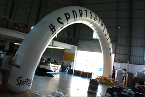 Arco deportivo inflable blanco en oferta para eventos de venta y publicidad comercial al aire libre - Product Image 2