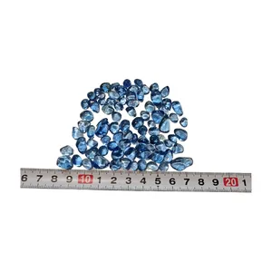 Free Sample 6-9mm Light Blue Glass Beads Marbles Rocks Gems For Aquarium Garden