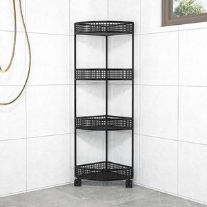 Eco-Friendly Modern Design Floor <b>Standing</b> Triangular Iron Bathroom Kitchen Storage <b>Rack</b> Custom Size Multi-Layer Face Plate - Product Image 4