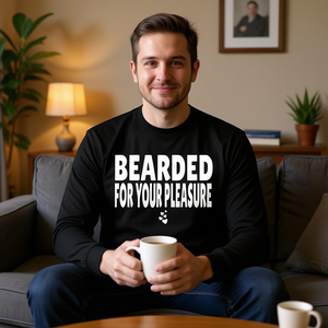 T-shirt à manches longues « Bearded For Your Pleasure » avec design humoristique pour adultes - Product Image 3