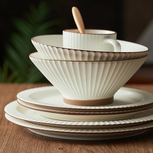 ชามเซรามิกเคลือบ Chunxi สำหรับราเมน/ซุป/วุ้นเส้น สีขาวมุก ใช้กับไมโครเวฟได้ ดีไซน์หรูหราสไตล์เรโทร เหมาะสำหรับร้านอาหารและใช้ในบ้าน - Product Image 2