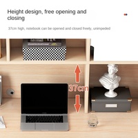 Bureau d'ordinateur simple pour la maison étudiant et chambre à coucher-Table d'écriture avec combinaison bibliothèque et étagère pour l'apprentissage et l'étude