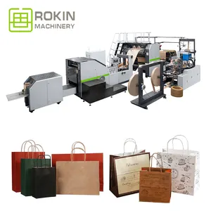 Full Automatic High Speed Packaging Kraft Material Paper Shopping Bag Machine Making Paper Bag Making Machine Price