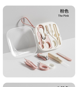 Kit de <span class=keywords><strong>manucure</strong></span> professionnel pour bébé, coupe-ongles 5 en 1 en acier inoxydable, portable, sûr, ciseaux de toilettage, éclairé - Product Image 4