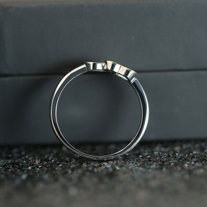 Anello Trendy a Doppio Cuore per Donne, Placcato in Oro Bicolore, Gioielli alla Moda - Product Image 4