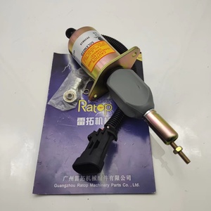โซลินอยด์หยุดเครื่อง 24V SA-4889-24 สวิตช์ปิดเครื่องสำหรับเครื่องยนต์ R335LC-7 คัมมินส์ ฮุนได หมายเลข 3939019 - Product Image 1