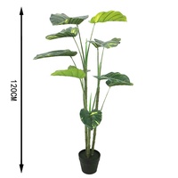 Arbre artificiel réaliste Pothos de 120 cm en pot, plante tropicale artificielle Pothos pour la décoration de la maison, du bureau, de l'hôtel, du restaurant et des espaces commerciaux