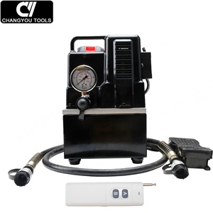 Pompe hydraulique portable à action simple QQ-700B 220 V avec batterie intégrée - Product Image 1