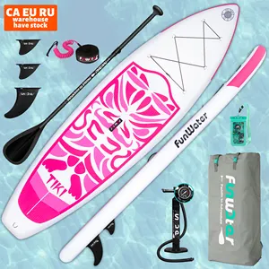 FUNWATER Dropshipping OEM 10'6 "ורוד Paddleboard תת מתנפח stand-up משוט לוח לקום padle לוח sup waterplay גלישה