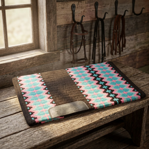 Kaamkaaj KKJ03 - Almohadilla de fieltro de lana para silla de montar western, con exterior de algodón, relleno de lana, forro de polialgodón y parches de cuero genuino - Product Image 3