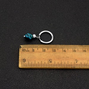 2026 Boucles d'oreilles pendantes en acier inoxydable avec perles bleues et noires, design simple et original, unisexe, bijoux en gros - Product Image 5