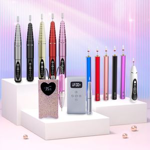 Özel etiket akülü tırnak matkabı sanat güç Dock taşınabilir elektrikli manikür pedikür dosya tırnak matkap şarj edilebilir - Product Image 6