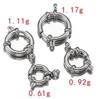 Fermoirs à ressort en acier inoxydable en gros |   Connecteurs de bijoux à verrouillage plaqués PVD or et argent 10mm-18mm avec anneaux de jonction