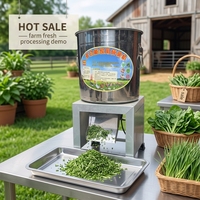 Broyeur de seau en acier inoxydable de qualité alimentaire, coupe-légumes racine électrique, broyeur efficace pour aliments pour volailles, usage agricole