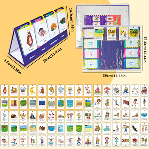 Kindergarten Classroom 80 Palabras Frases Tarjetas Venta CALIENTE Niños Iluminación Juguete Sentencia Construcción Flip <span class=keywords><strong>Chart</strong></span> - Product Image 3