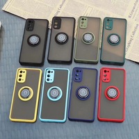 Coque Arrière Rigide Mate en TPU PC avec Anneau Support Métallique pour Samsung Galaxy A16 A06 S25 Plus A17 A07 S26 Ultra A37 A57