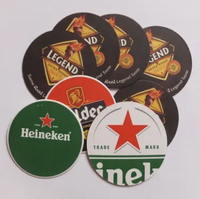 Sous-verres personnalisés imprimés en papier absorbant enduit, écologiques, avec logo