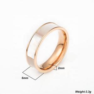 Delicato matrimonio fidanzamento Festival regalo in acciaio inox Shell intarsio <span class=keywords><strong>anello</strong></span> <span class=keywords><strong>festa</strong></span> <span class=keywords><strong>della</strong></span> <span class=keywords><strong>mamma</strong></span> regali Shopping - Product Image 2