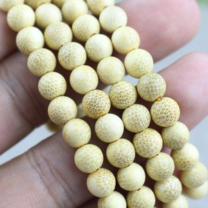 Golden Bamboo Prayer Beads 108 Beads 6mm Diameter Fish Roe Pattern Solid Bamboo <b>Bracelet</b> Necklace Hangzhou Origin - Product Image 3
