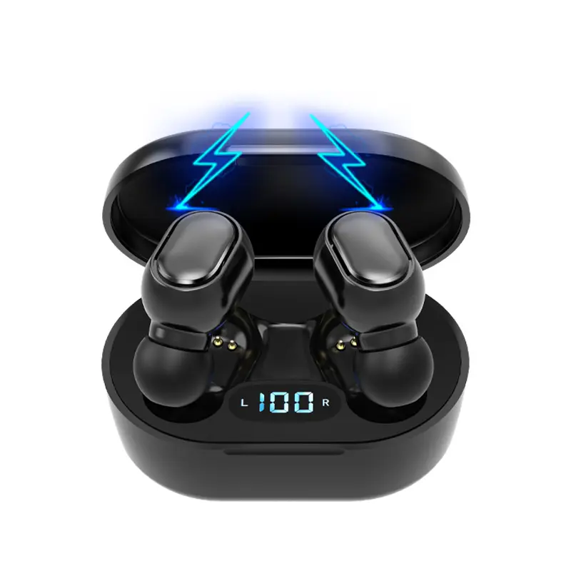 Amazon Top Seller Wireless Earphone OEM/ODM New Product Wireless 5.0 TWS Earbuds LED Display Power Bank Headset Microphone