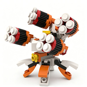 DIY <b>Building</b> Blocks Robot 4‑Legged Mobile Turret Mecha <b>Building</b> Block Transforming Bricks Toy for Kids Assembly <b>Model</b> Kit - Product Image 2