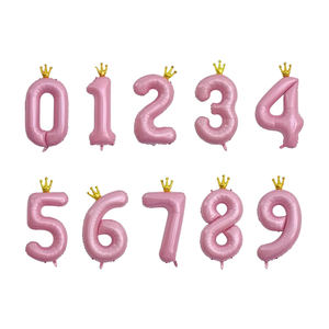 Globo Digital de 40 Pulgadas con Forma de Corona, Rosa, Azul, Negro, de Aluminio, Números del 0 al 9, para Fiestas, Bodas, Festivales, Graduaciones, Regreso a Clases, Halloween - Product Image 5
