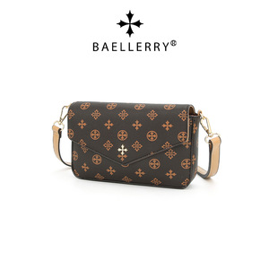 Baellerry Women's Crossbody Bag Coffee Floral Print 7 Inch Horizontal <b>Square</b> Cover Type Everyday Use - Product Image 5