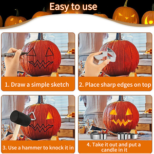 Moule à biscuits en forme de <span class=keywords><strong>citrouille</strong></span> et de chauve-souris pour <span class=keywords><strong>Halloween</strong></span> Moule à biscuits en acier inoxydable pour décoration de gâteaux pour <span class=keywords><strong>Halloween</strong></span> - Product Image 5