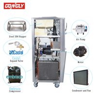 Gongly 380V Nouvelle Machine à Glace Italienne à Haute Productivité, Boîtier en Contreplaqué, Couleur Aspera, Acier Inoxydable, Personnalisable, Refroidissement par Air
