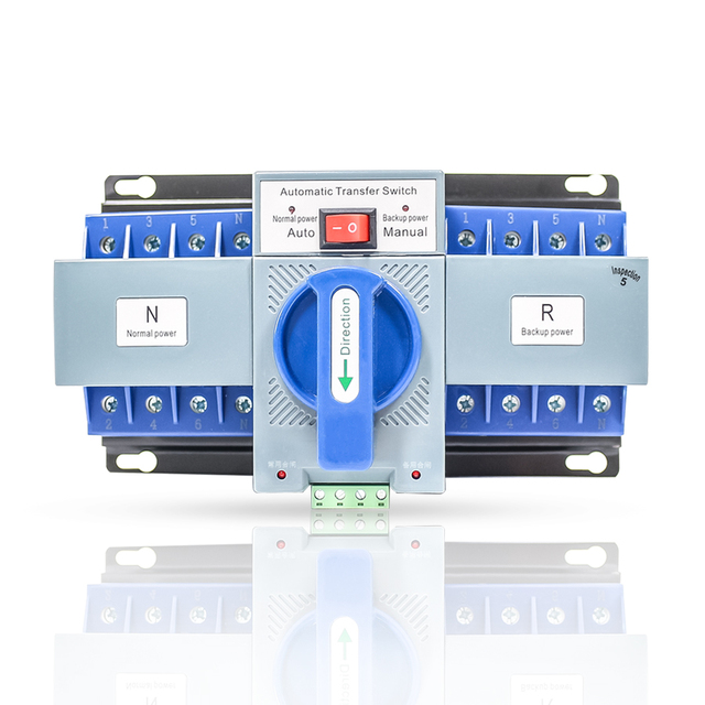 Classical Design Mini ATS MZQ2 Model 4P 63A Control Generator Manual Automatic Transfer Switch 220V 440V 63A