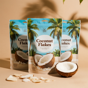 Tùy chỉnh sinh thái thân thiện Mylar bao bì chip Snack túi thực phẩm dây kéo đứng lên túi dừa mảnh Túi - Product Image 3