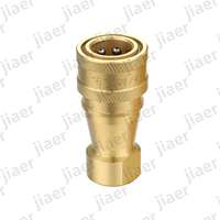 Raccord rapide hydraulique en laiton série KZD, taille 1/8'', filetage BSPP BSPT NPT ZG, double arrêt rapide