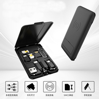 Vente en gros de câble adaptateur de charge USB portable 6-en-1 de haute qualité Kit de câbles avec logo personnalisé multifonctions Cadeaux d'affaires promotionnels