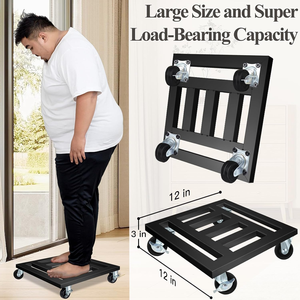 Plateau de support pour pot de plante mobile en métal de 12 pouces avec <span class=keywords><strong>roulettes</strong></span>, support de pot roulant robuste pour jardin, utilisation intérieure et extérieure - Product Image 3