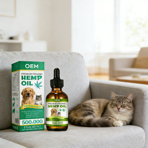 Suplemento Líquido de Aceite de Cáñamo con Probióticos OEM ODM para Perros y Gatos - Alivio de Alergias, Salud Articular, Cuidado del Pelo y Salud Digestiva - Product Image 2