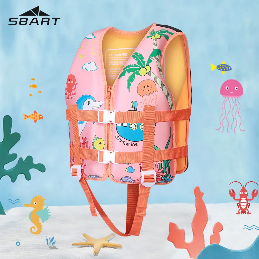 SBART Hot Sale Kids Life Jacket Kid Neoprene Swimming Vest Safety Water Sport Children Life Jackets Boys Girls Float Vest