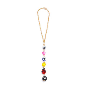 Colgante temático de insecto para espejo retrovisor de coche, de aleación de zinc, diseño de mariquita y ojo turco, accesorio de regalo - Product Image 5