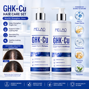 private label GHK-Cu Copper Peptide <b>Biotin</b> keratin <b>Shampoo</b> <b>and</b> <b>Conditioner</b> set anti hair loss promotes hair growth products - Product Image 1