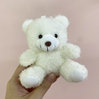 Porte-clés ours en peluche mignon de 11 cm pour la Saint-Valentin, petit ours en peluche de dessin animé, poupée en peluche douce, jouet porte-clés