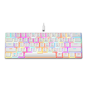 Portable 61-Keys Pudding Keycaps RGB Gaming Mechanical <b>Keyboard</b> ABS Material Metal Wholesale Laptop Desktop ROHS Certified RGB K - Product Image 1