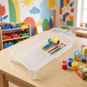 Yep Mini <span class=keywords><strong>bac</strong></span> à <span class=keywords><strong>peinture</strong></span> <span class=keywords><strong>jetable</strong></span> en mousse transparente de 4 pouces pour rouleau de <span class=keywords><strong>peinture</strong></span> DIY - Product Image 5