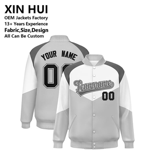 Custom Letterman Varsity <b>Jacket</b> Sublimation Team Name Number Patchwork Streetwear College Baseball Uniform Coat - Product Image 1