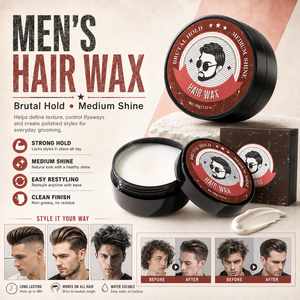 Fábrica de cera para el cabello personalizada para cabello corto y medio, control de textura, brillo y reestilización - Product Image 3