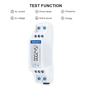 Medidor de electricidad PV de medición bidireccional monofásico montado en riel de comunicación RS485, con <span class=keywords><strong>CT</strong></span> 100/100mA, a la venta, a la medida - Product Image 4