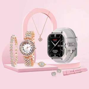 Reloj Inteligente Unisex A58 Plus de Cuarzo con Incrustaciones de Diamantes, 8 en 1 para Deportes, Caja de Aleación, Pantalla LCD, Alarma, Resistente al Agua IP67, Correa de Acero Inoxidable, Grande - Product Image 1