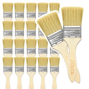 แปรงทาสีขนแบนด้ามไม้ ขายตรงจากโรงงาน ราคาถูก สำหรับทาสีผนัง - Product Image 1