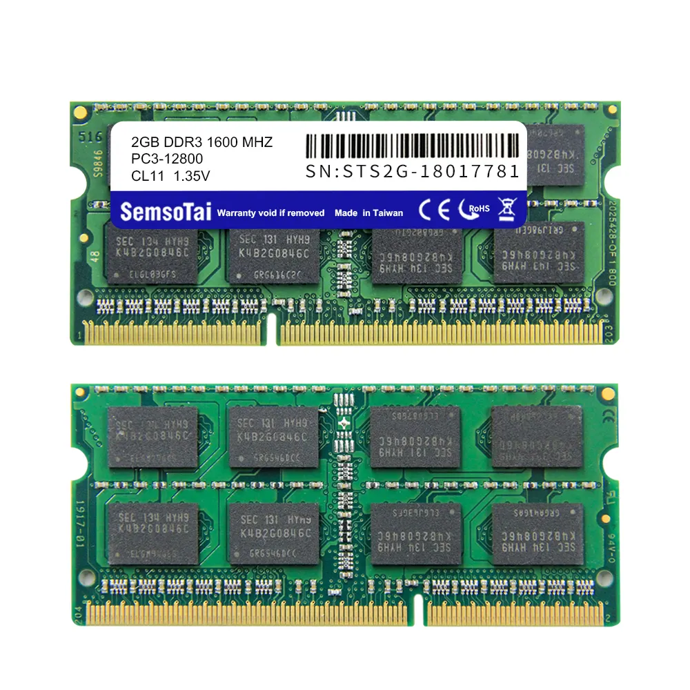 Módulo de memoria RAM OEM/ODM, 2GB, DDR3, 1333/1600MHz, para ordenador portátil